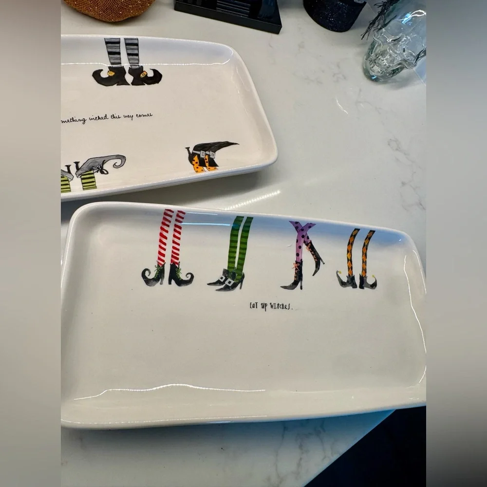 Rae Dunn Witches feet tray platters